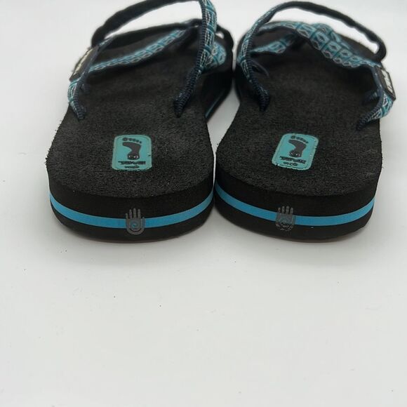 TEVA OLOWAHU PINTADO Blue WEBBING‎ WOMEN'S FLIP FLOPS SANDALS SIZE US 5 - Picture 3 of 5